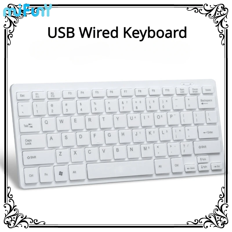 

Клавиатура для ноутбука MIFUNY, внешняя мультимедийная клавиатура с USB-кабелем, маленькая высокотехнологичная клавиатура, подходит для набора текста офиса/игр