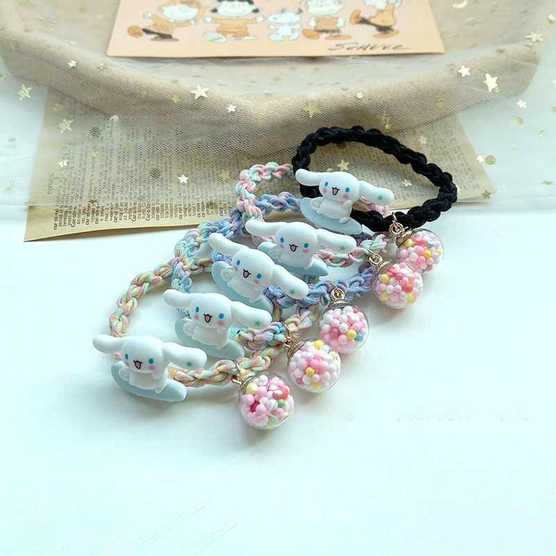 

5Pcs/set Sanrio Hair Band Cinnamoroll Cute Girl Rubber Band Ponytail Holders Hair Accessories Elastic Hair Band