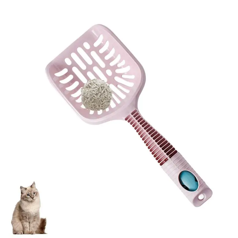 With Rubbish Bag Scooper Non-slip Handle Non-stick Solid Cat Poop Shovel For Cat Litter