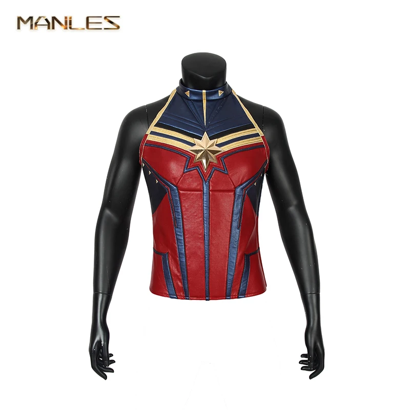 

Captain Marvel Cosplay Costume Movie Avengers4 Endgame Carol Danvers Cosplay Captain Marvel Vest Gloves Hat Accessories