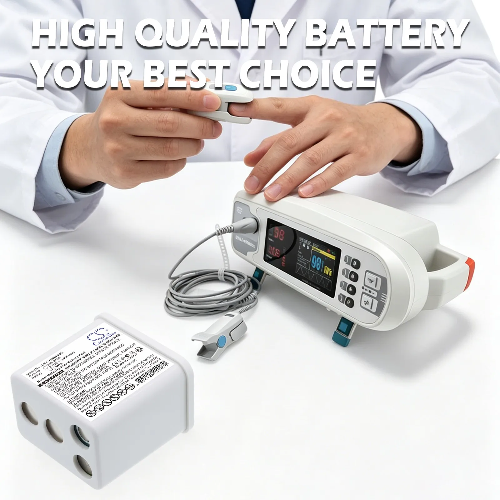 Фото Сменная медицинская батарея 7.2V 2400mAh TCM6-2400 для ChoiceMMed MD2000A, MD2000B, VI-200A, а также для приборов Venni MD200B, VI-200A №1
