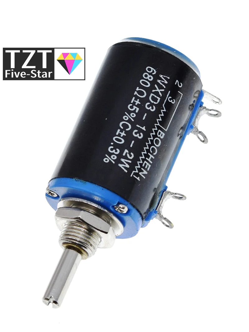 Потенциометр с проволочной обмоткой TZT WXD3-13-2W 100 200 220 470 680 R Ом 1K 2.2K 3.3K 4.7K 5.6K 6.8K 10K 22K 33K