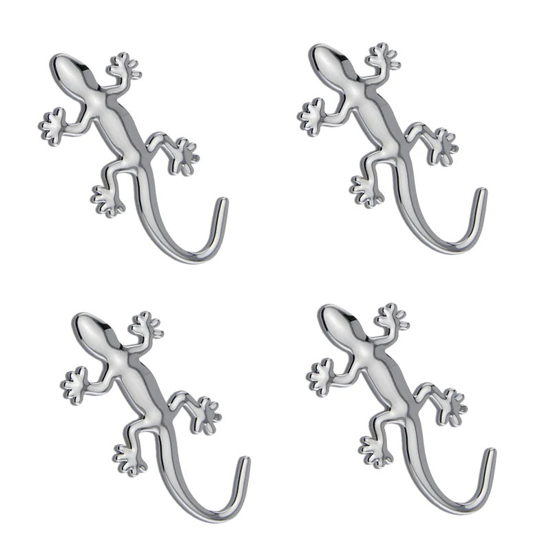 

2/4 шт., хромированные Водонепроницаемые Светоотражающие наклейки в виде ящерицы