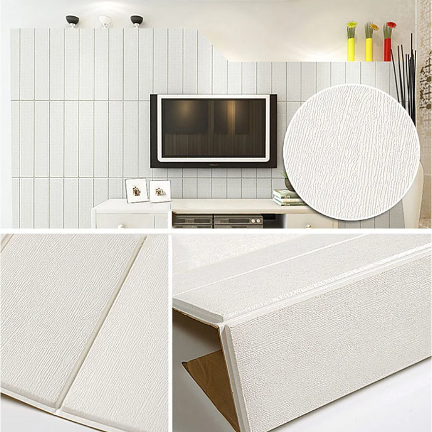 

Настенная 3D Бумага с деревянным узором, самоклеящиеся водонепроницаемые обои 3D 70*70 см для спальни, детской комнаты, гостиной, 10 шт.