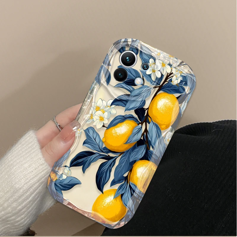 Фото Чехол Summer Fruit Lemon Flower для Xiaomi Poco X7 X6 X5 X3 F6 F5 NFC F3 M6 Pro 4G Mi 13 12 11 Lite 5G 14 13T 12T 11T 14T Pro M5S №4