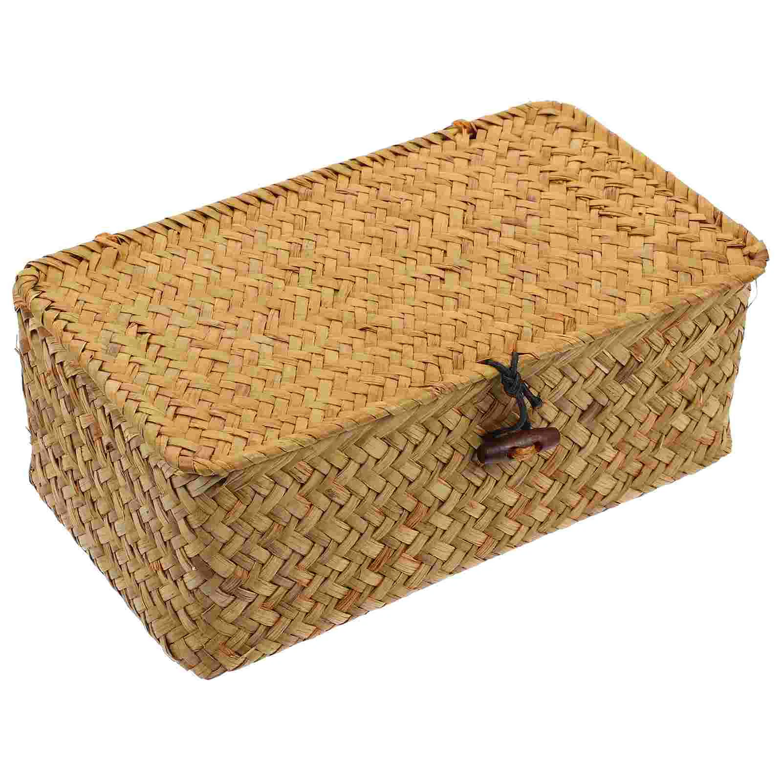 

Basket Storage Woven Container Wicker Handwoven Laundry Bins Seagrass Rattan Lids Picnic Large Organizer Baskets Hamper Box Lid