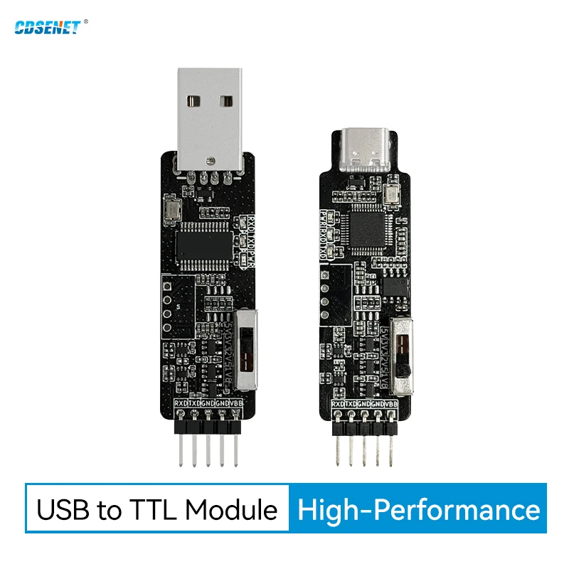 Фото CH340G Многонапряжение 1,8 В/2,5 В/3,3 В/5 В TypeC Последовательный модуль USB-TTL CDSENT E810 Серия TTL Изолированный PL232 Промышленный класс №2