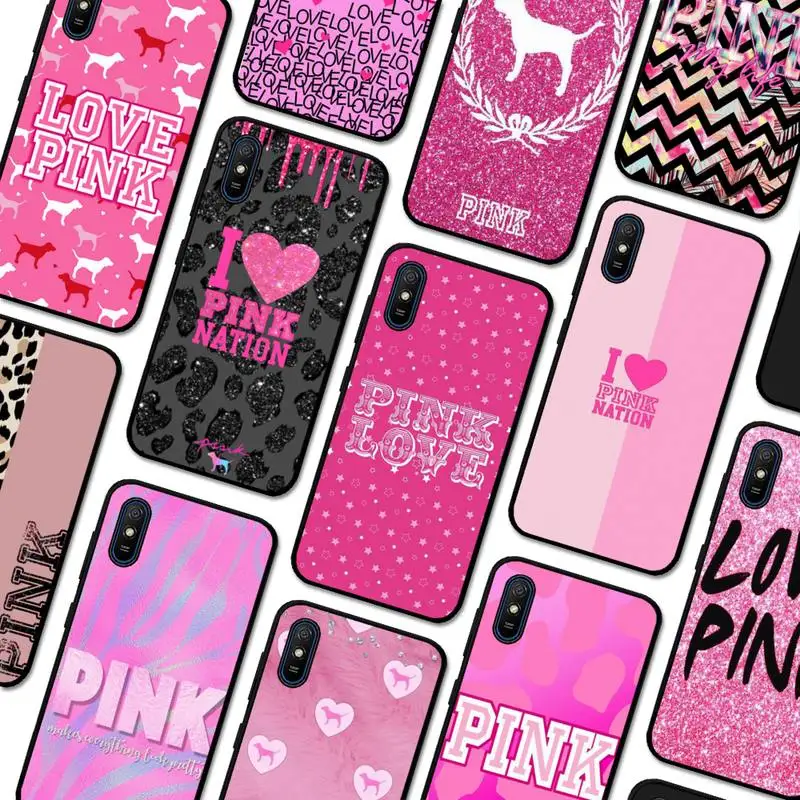 

PINK LOVE PINK Phone Case for Redmi 5 6 7 8 9 A 5plus K20 4X S2 GO 6 K30 pro