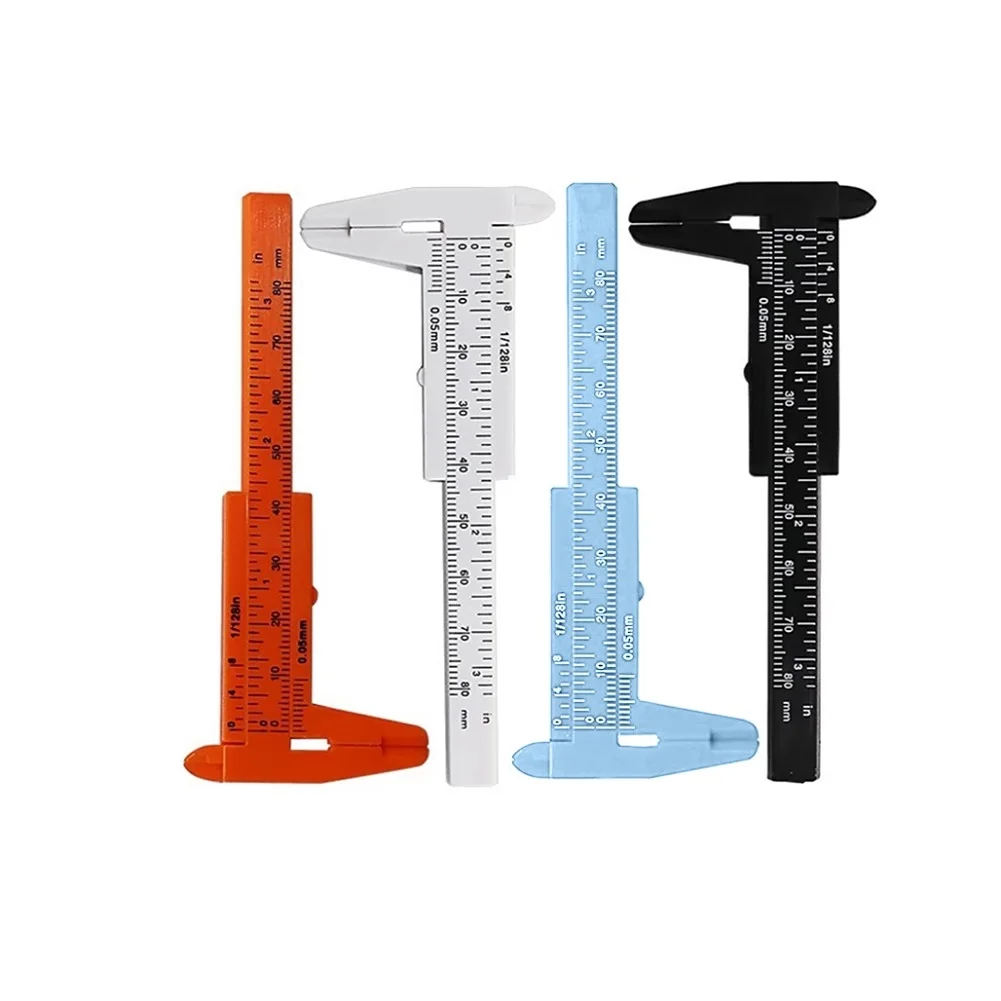 

0-80mm Plastic Sliding Vernier Caliper Gauge Measuring Tool Scale Ruler Micrometer For Jewelry Measurement Testing Manual Tools