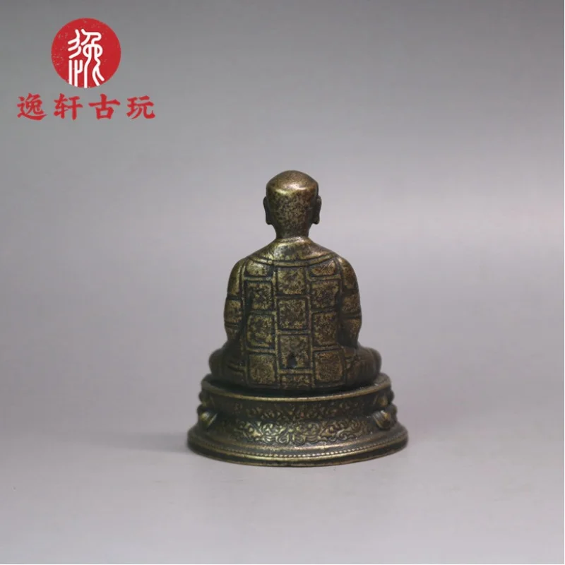 Антикварный замороженный Будда латунь тибетский буддизм Сая Санзу Заба