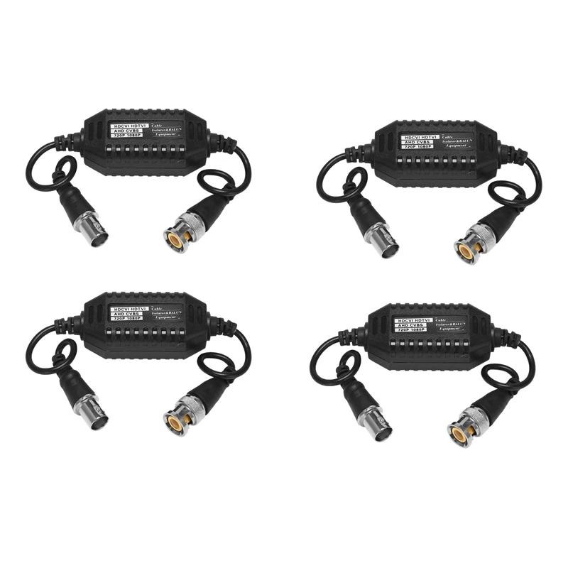 

4X Coaxial Video Ground Loop Isolator Balun BNC Male To Female For CCTV Camera