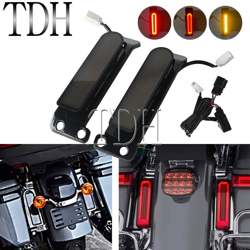 

Мотоциклетная седельная сумка, наполнитель, светодиодный задний фонарь, вставка для Harley Touring Road Electra Glide FLHTCU FLHTCUL FLHTK FLHTKL 14-