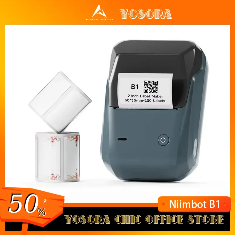 Niimbot B1 Mini Bluetooth Портативный карманный принтер Беспроводной Qr-код Этикетка