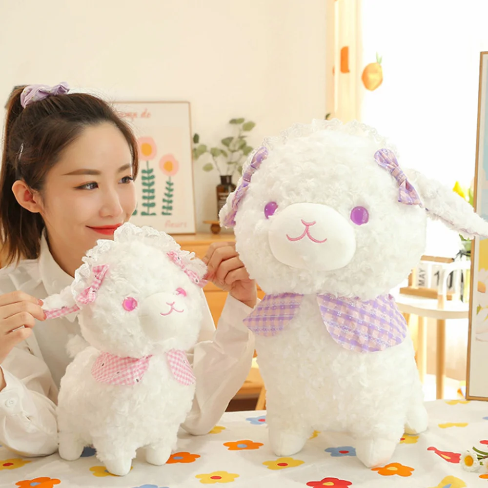 

Newly Cute Lace Sheep Plush Toy Super Soft Stuffed Animals Doll for Children Throw Pillow Birthday Gift Plush Figure Toy