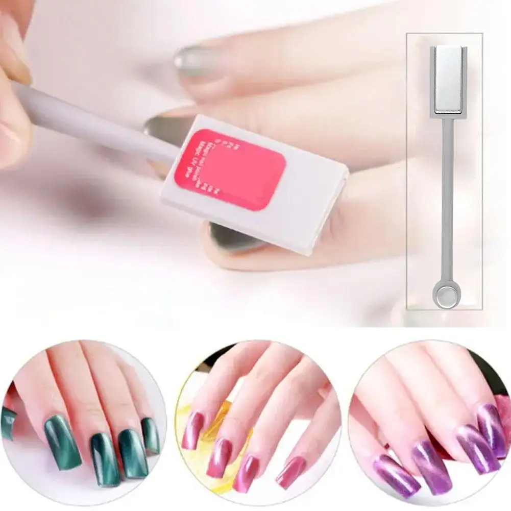 

1Pc Double Headed Nail Art Magnet Stick 9D Cat Magnetic For Nail Gel Polish Line Strip Effect Strong Magnetic Pen Nail Tools