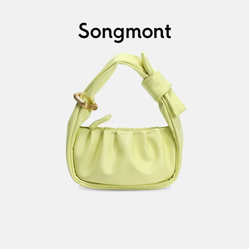 

Songmont Wonton Bag Medium Soft Head Underarm Pleated Handbag Women Fashion One Shoulder Handbag