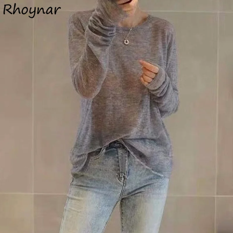 

Pullovers Women All-match Spring O-Neck Loose Popular Fashion S-3XL Casual Simple Hot Sale Chic Thin Korean Style New Arrival