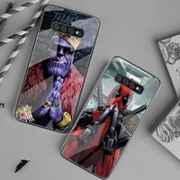 marvel iron man deadpool venom spiderman phone case tempered glass for samsung s20 ultra s7 s8 s9 s10 note 8 9 10 pro plus cover