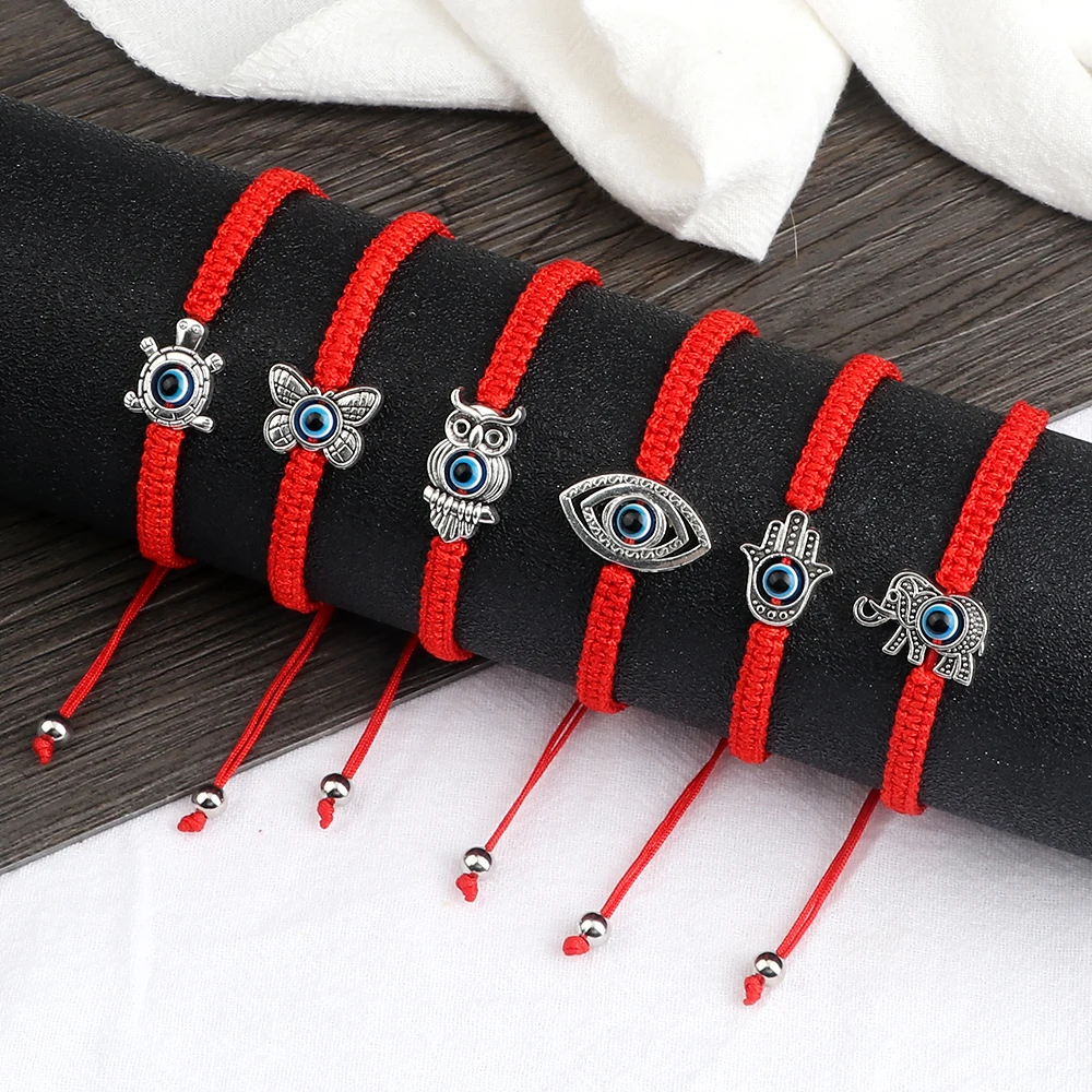 Новинка молитвенная рука Фатима плетеный браслет сглаза красный черный цвет