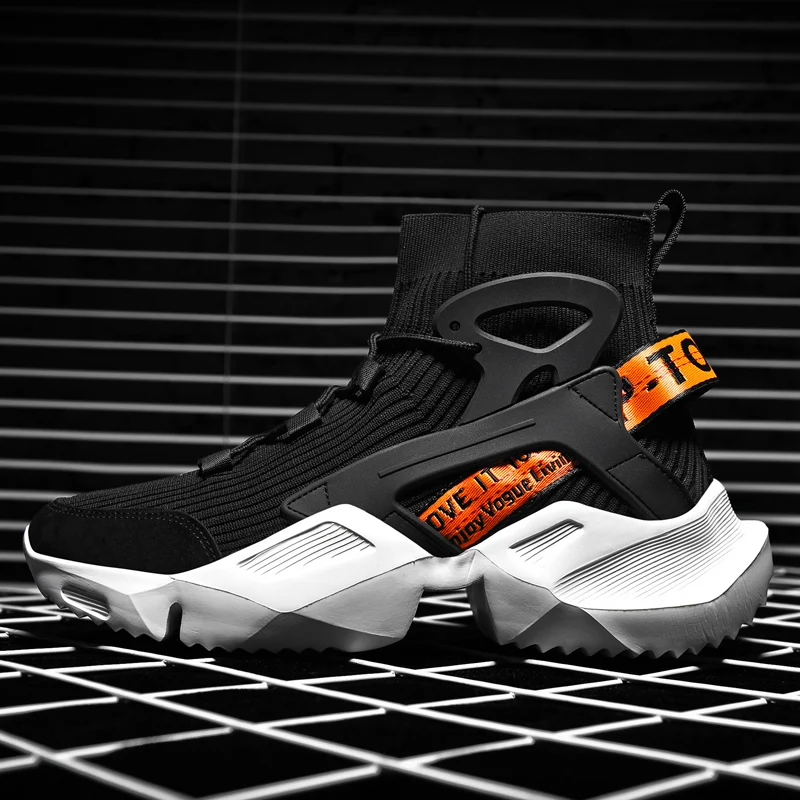 2023 New Men's Socks Shoes Sports Shoes Outdoor Running Breathable Leisure Elastic Mesh Lightweight in Summer