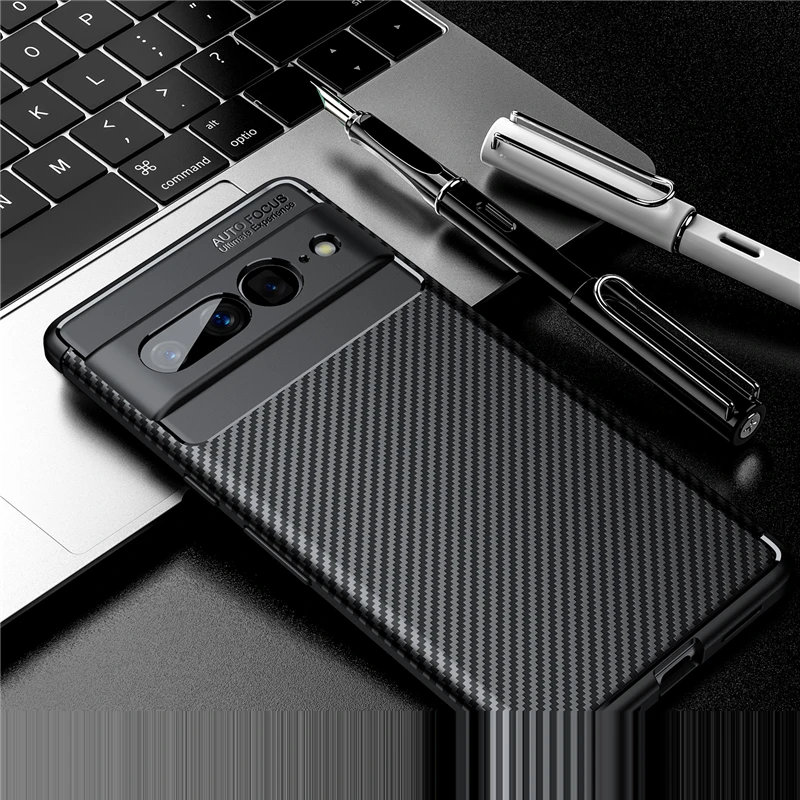

Carbon Fiber Cover Case For Google Pixel 7 Pro Soft Bumper Silicone Funda Google Pixel 7 Pro Matte Case For Google Pixel 6 7 Pro