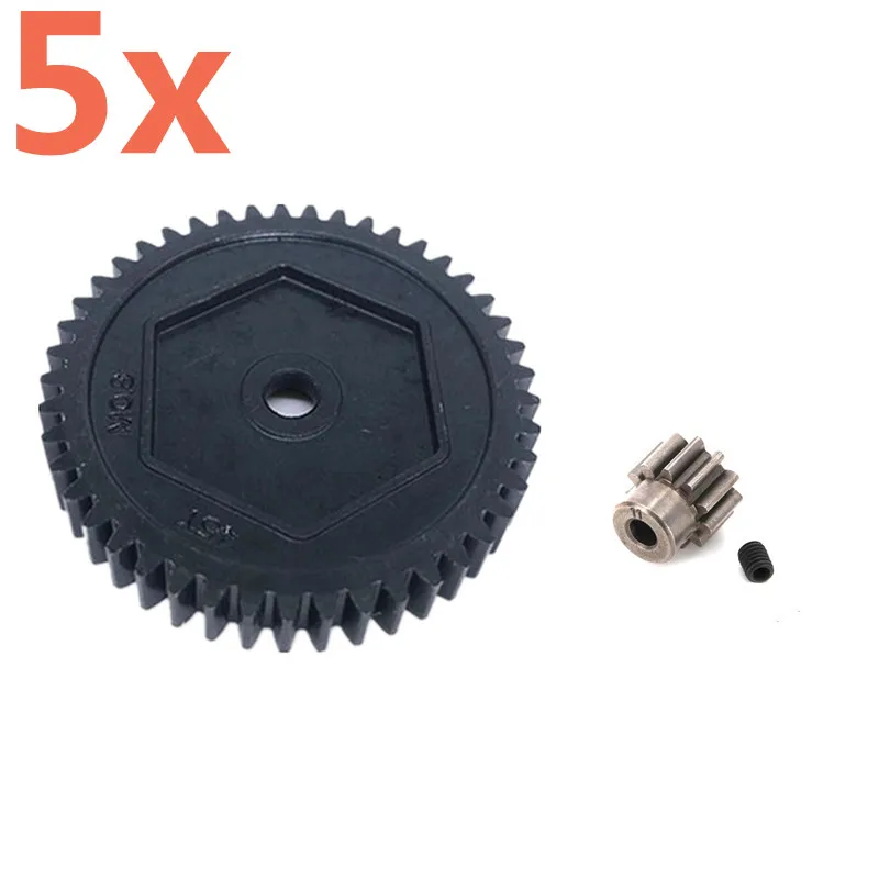 

5Sets Harden Steel Spur Gear 45T 0.8M 32P # 8053 11T Engine Cogs 6747 3.175mm 32P for 1/10 RC Tracked Model TRX-4 TRX4 TRX-6