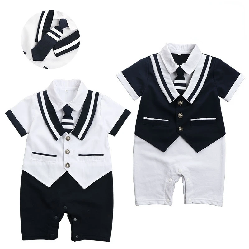 Baby Boys Gentleman Outfits Suits Clothing Spring and Autumn Children One-Piece Rompers Baby Boy Clothes