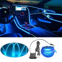 car environment el wire led usb flexible neon interior lights assembly rgb light for automotive decoration lighting accessories
