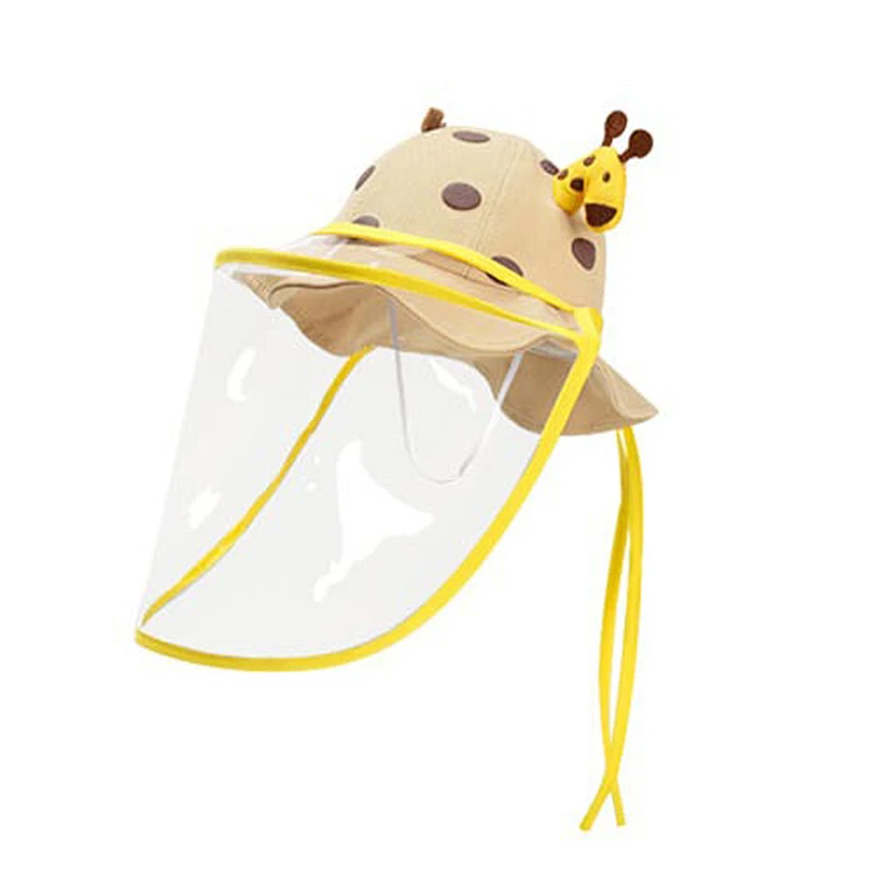 

Children's Splash-proof Face Shield sun visor removable protective mask Anti Droplet Dust-proof cute deer hat girl boy Fisherman