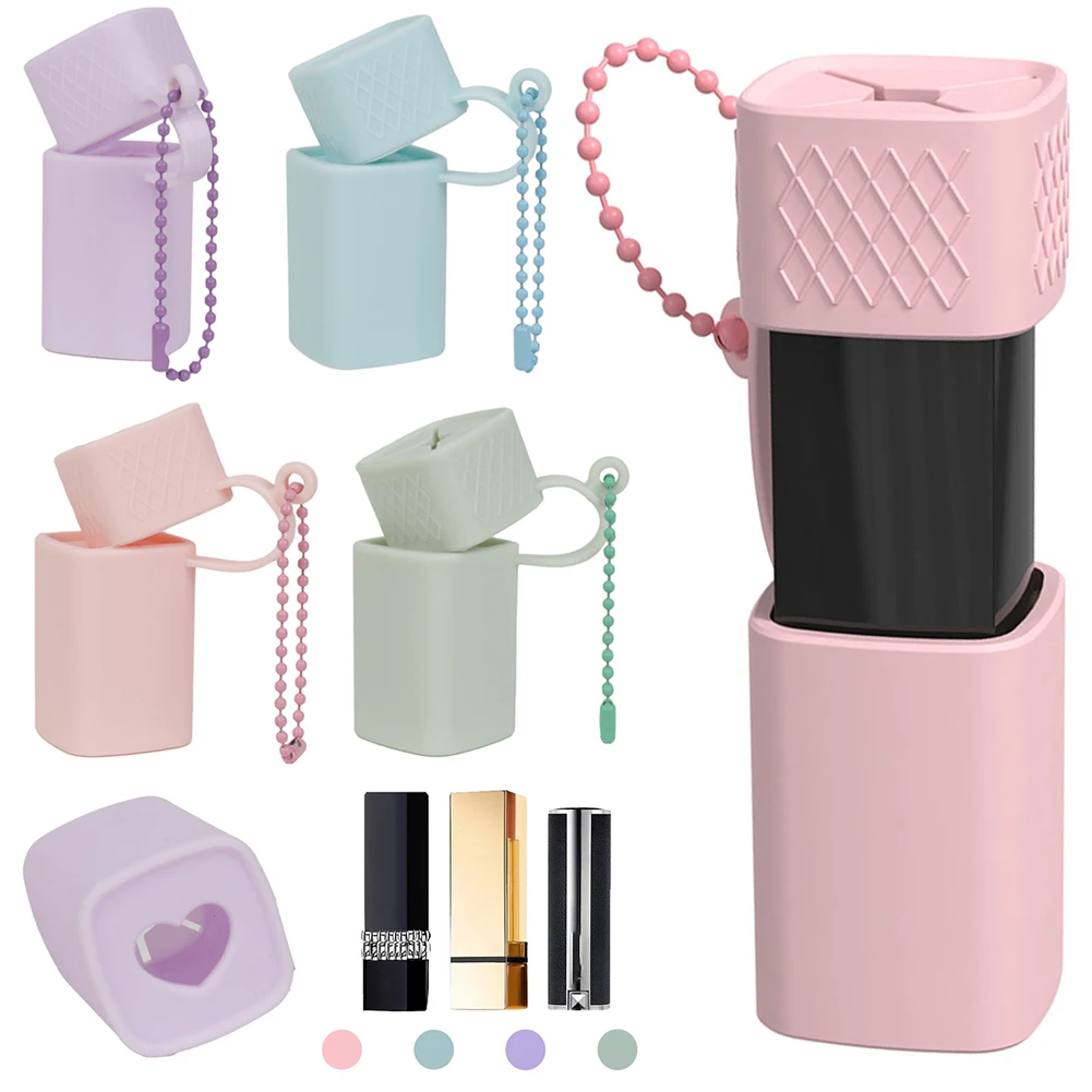 Мини-косметичка для губной помады силиконовая портативная сумка блеска губ