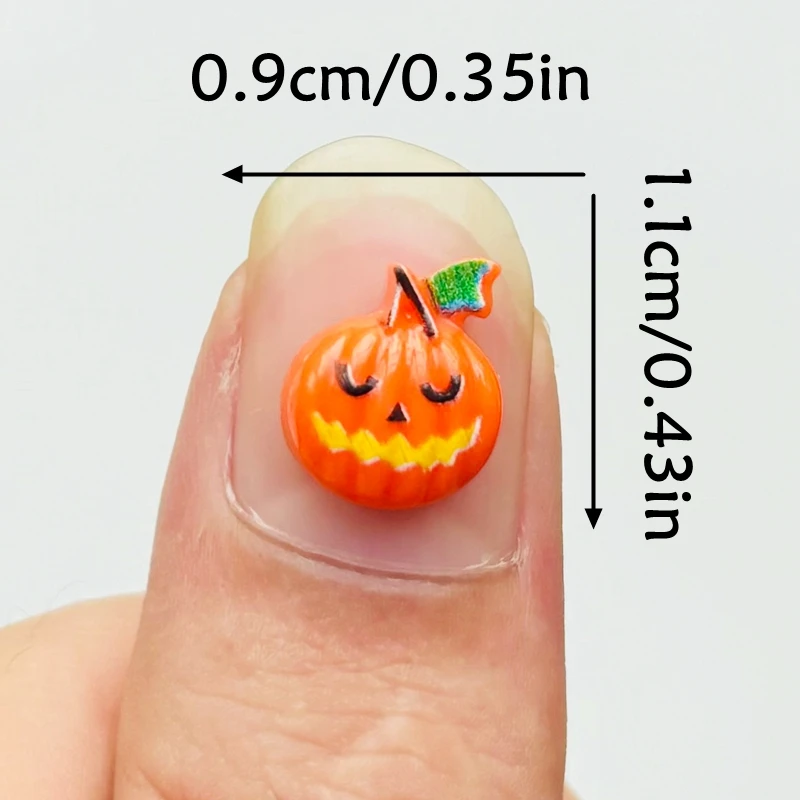 50 Шт. Мини-смола 3D Украшения Для Дизайна Ногтей Хэллоуин Мультяшные Животные