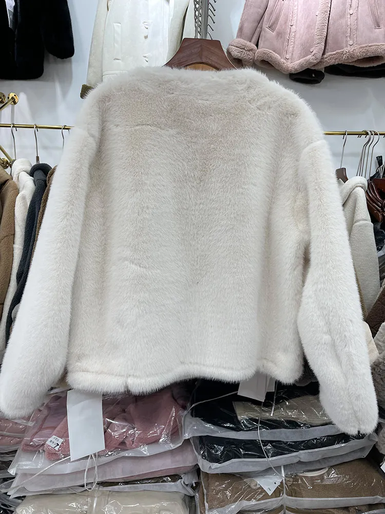 Женская верхняя одежда из интегрированного меха норки осень-зима 2023 свободный