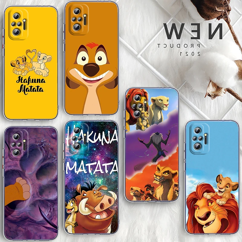

Disney Cute The Lion King For Xiaomi Redmi Note 11E 11S 11 11T 10 10S 9 9T 9S 8 8T Pro 5G 7 5 Transparent Soft TPU Phone Case