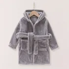 Детский фланелевый Халат с капюшоном, с длинным рукавом