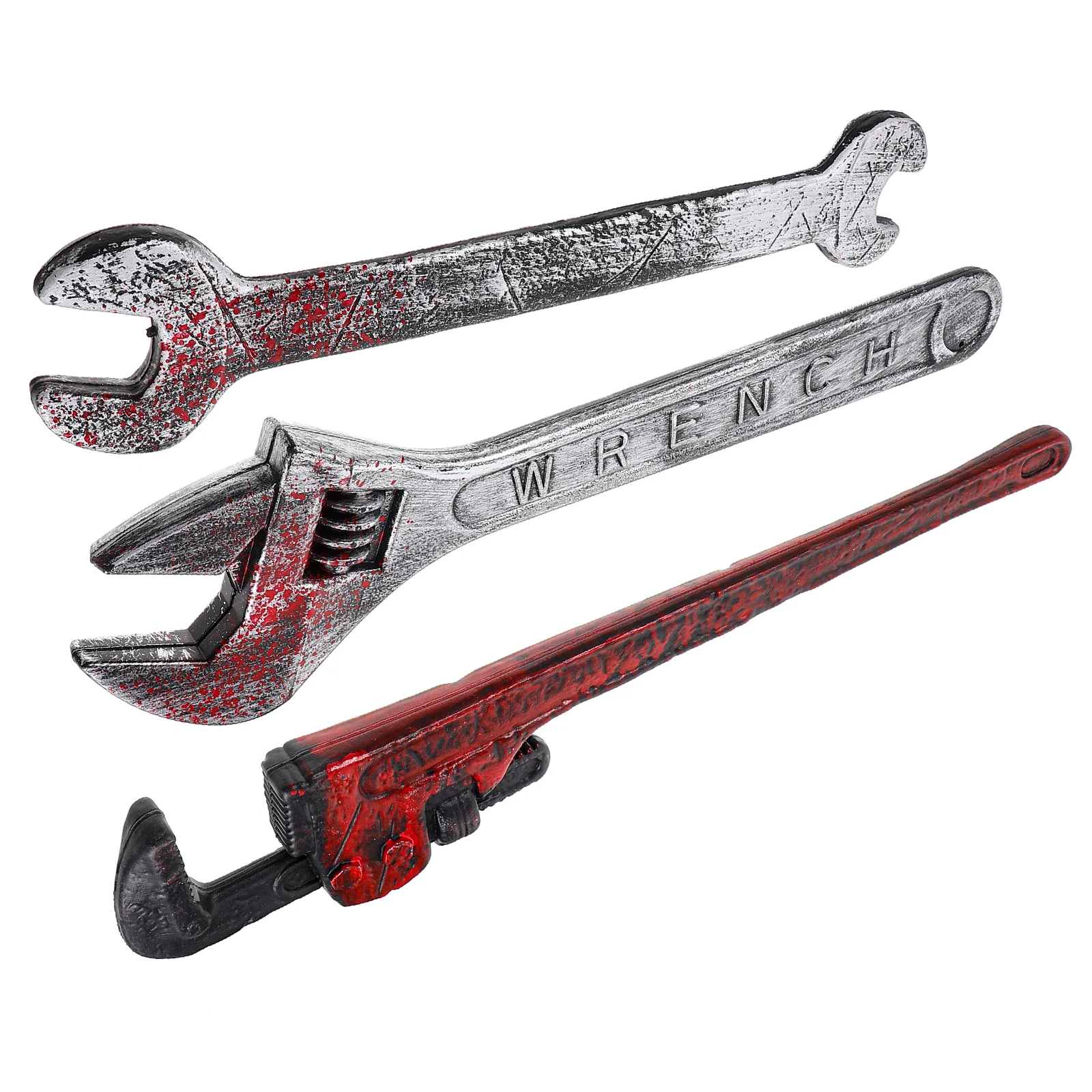 

3pcs Simulated Wrench Halloween Party Cosplay Wrench Creative Wrench Toy Halloween Prop