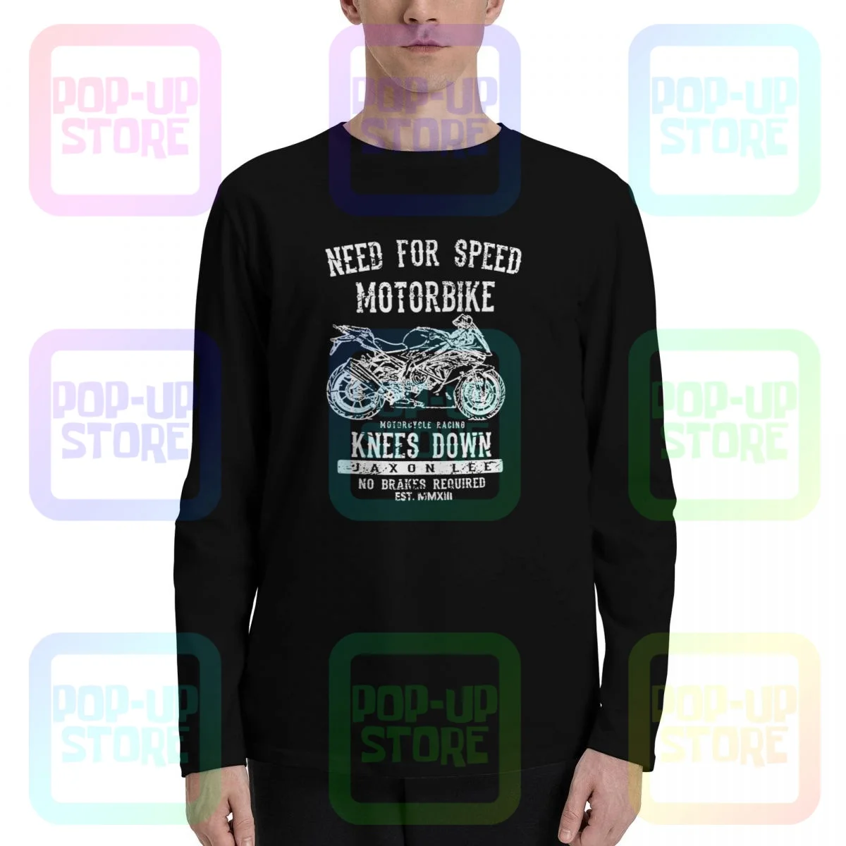 Jl Speed S1000Rr 2017 Motorbike Art Long Sleeve T-Shirts T-shirt Tee Pop Daily All-Match High