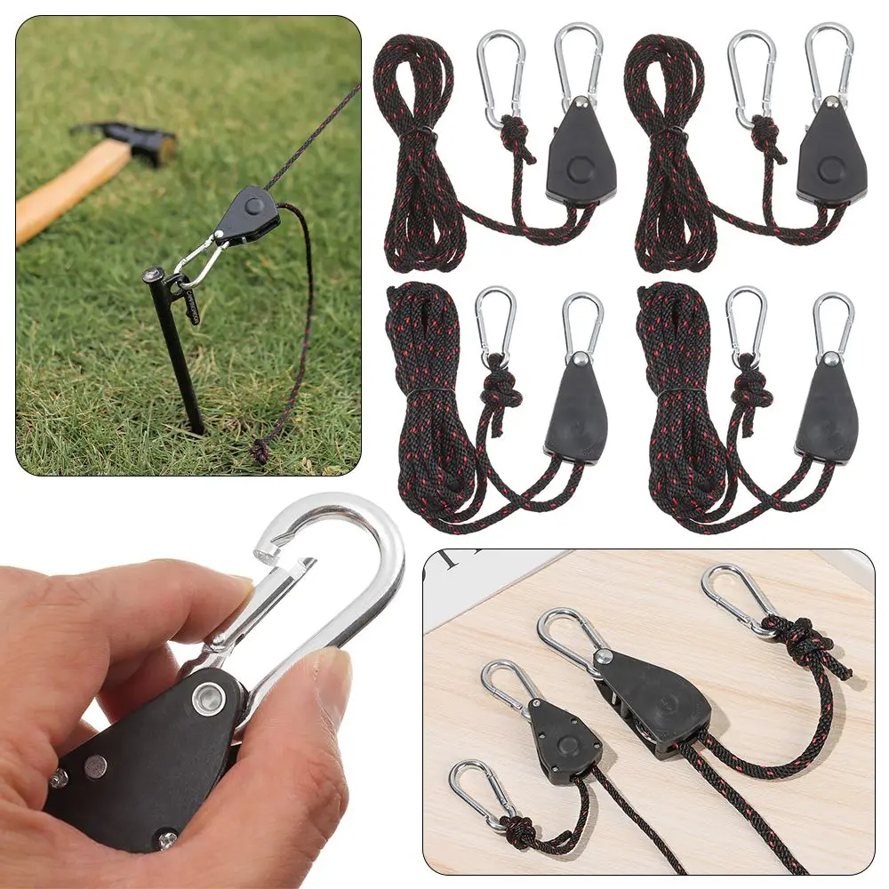 

Awning Wind Rope Tent Accessories Camping Tool Adjustable Rope Fastener Ratchet Hangers Fixed Buckle Pulley Tensioner