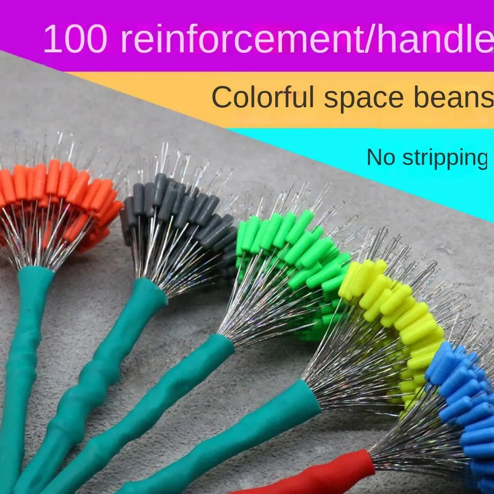 

200PCS 6size Expansion Hole Float Fishing Bobber Silicone Stopper Space Bean Connector Fishing Line Resistance Fishing Accessory