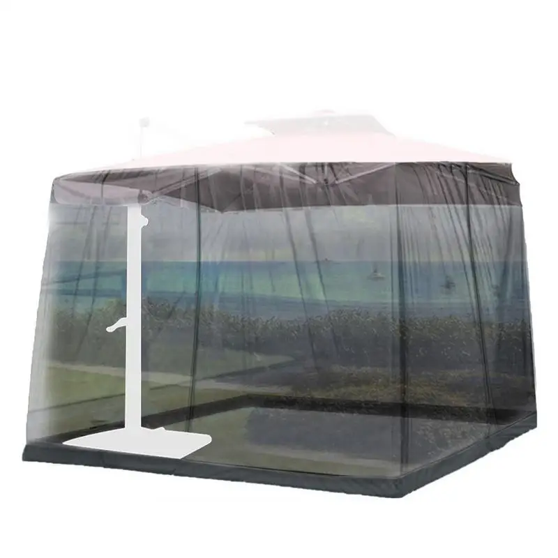Deck Furniture Anti Insect Mosquito Zipper Mesh Cover For Outdoor Awning