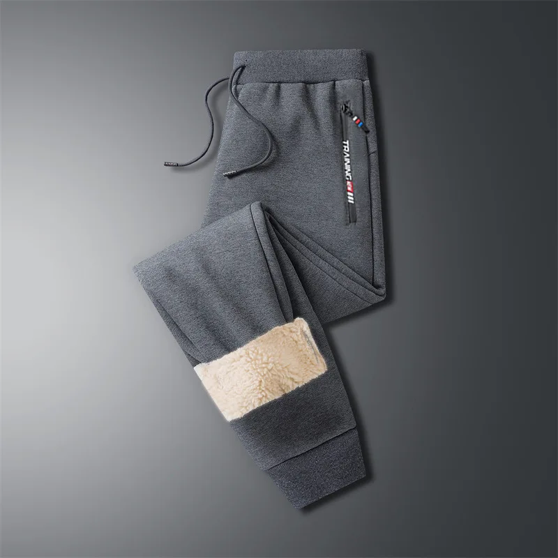 

Мужские толстые спортивные брюки с надписью размера плюс 9XL, повседневные мужские зимние теплые флисовые спортивные брюки с цветной молнией