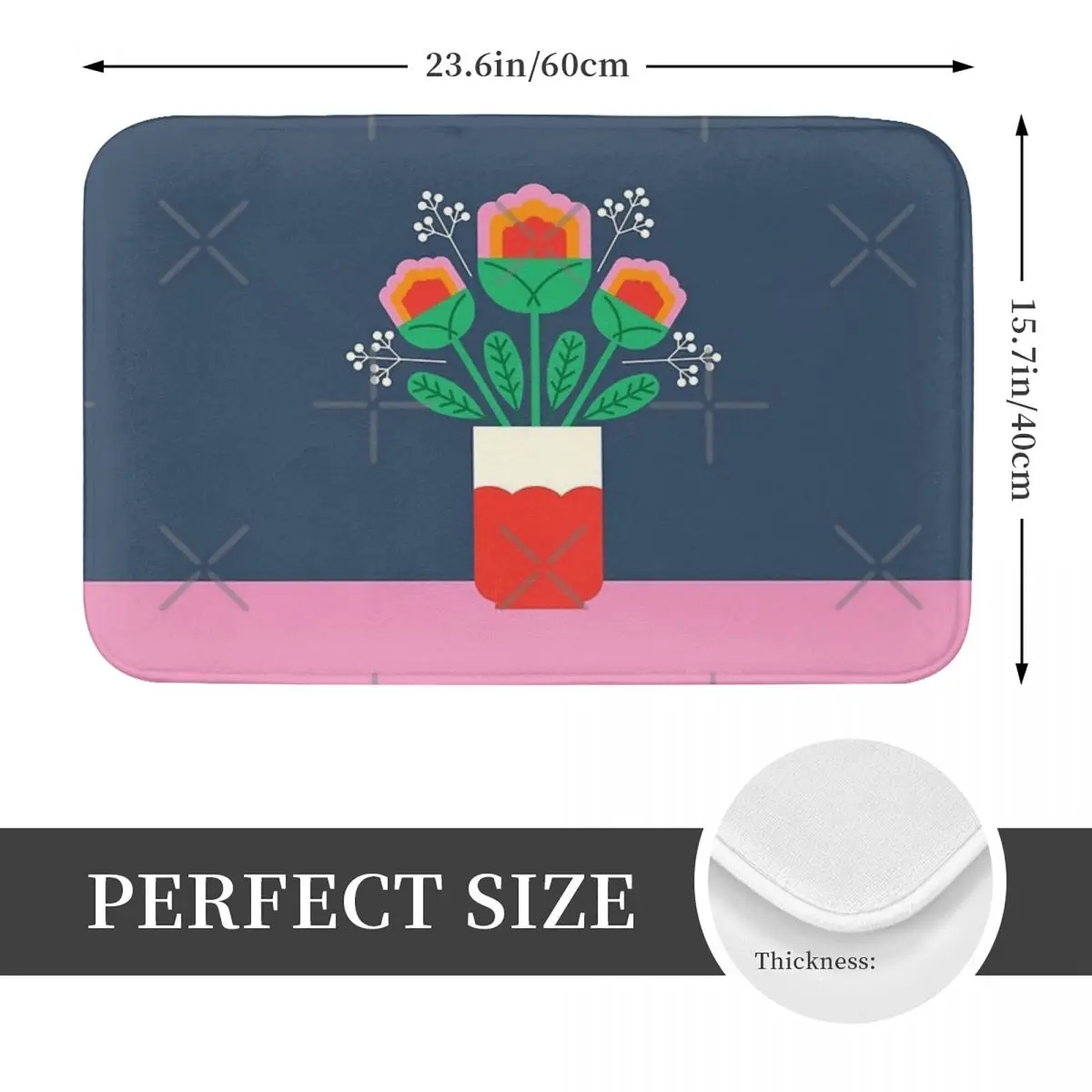 Marla Facecloth нескользящий напольный коврик FireplaceThick и удобные прочные коврики для ног