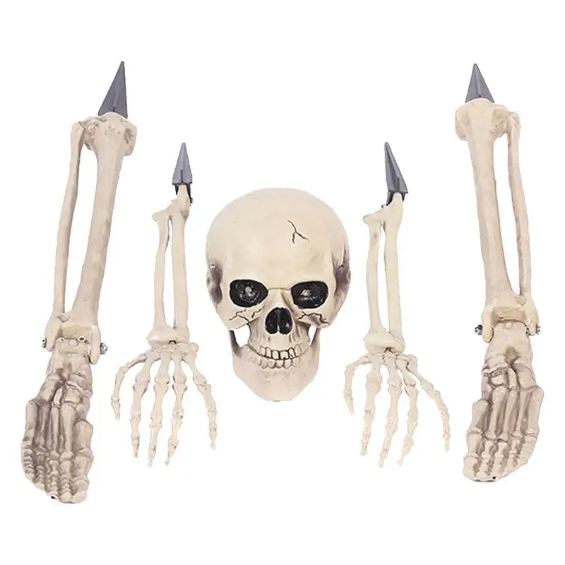 

Skeleton Groundbreaker Graveyard Groundbreaker Skull And Arms Legs Realistic Skeleton Bones For Halloween Yard Stakes Outdoor