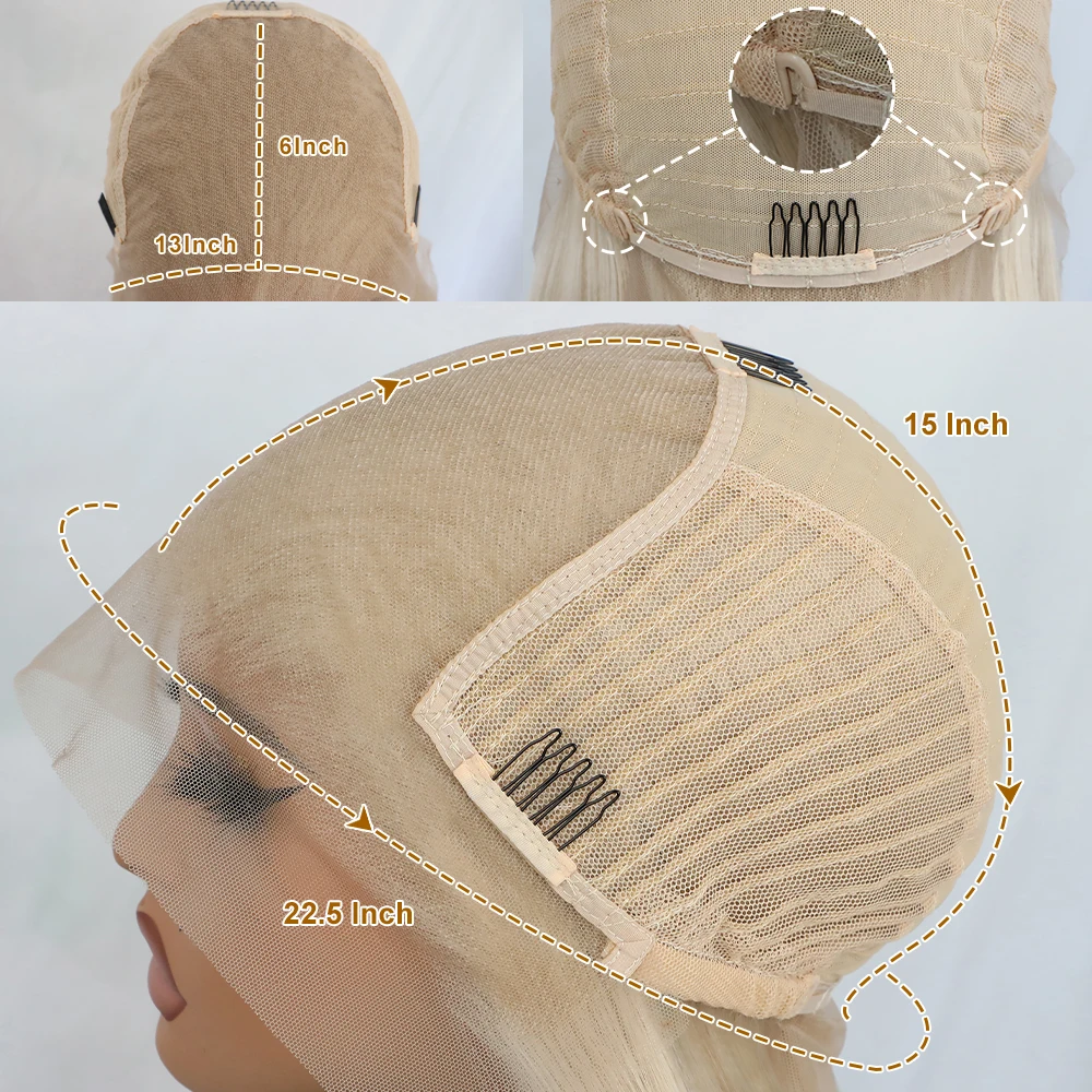 Apolaurel Ash Blond Синтетические длинные волосы 13x6 с легким синтетическим кружевом