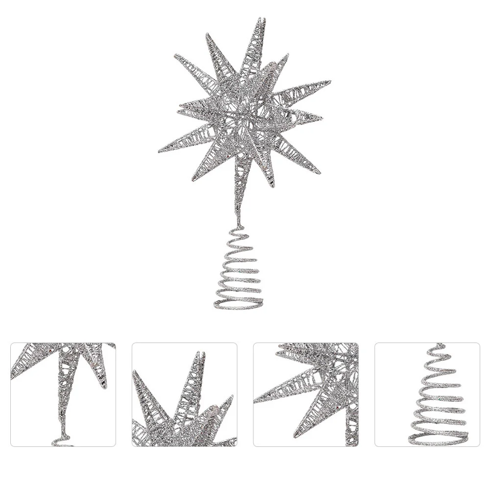 

1Pc Christmas Window Adornment Decorative Xmas Tree Star Ornament Accessory