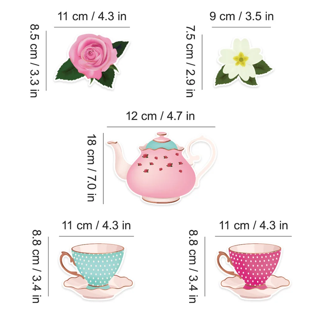 

Tea Party Decorations Banner Supplies Favors Decor Floral Decoration Table Birthday Dressteapot
