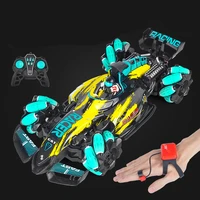 2 4ghz 4wd rc stunt car with light spray music remote control watch gesture sensor rotation electric toy cars gift for kids boys