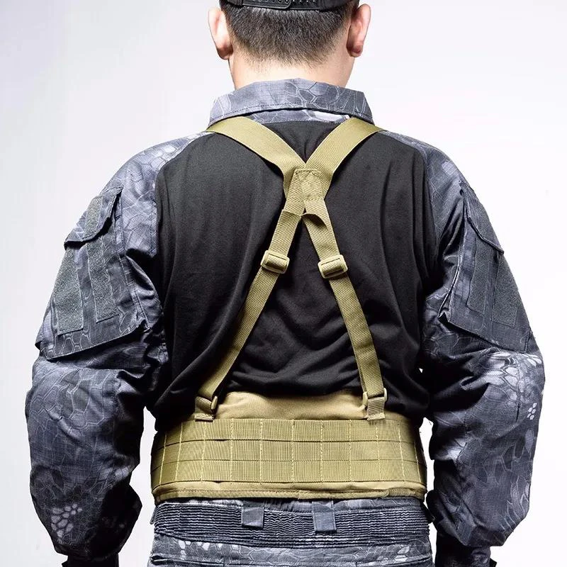 

Military Tactical Belt Airsoft CS Combat Suspender Army Tools Belt Molle Outdoor Waist Support Adjustable Girdle Camping Hunting