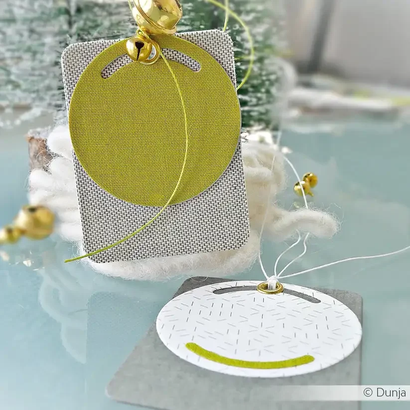 Коллекция этикеток в форме карты 2024 Рождественская Подарочная открытка