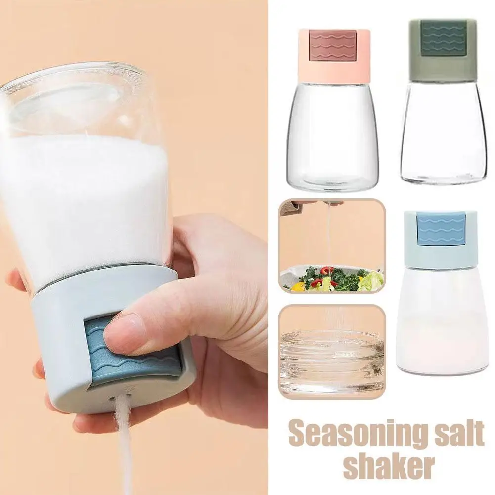 

180ml Metering Salt Shaker Push Type Salt Dispenser Seasoning Shaker Can Spice Tank SpiceJar Salt Salt Bottl Bottle Sugar P X6G5
