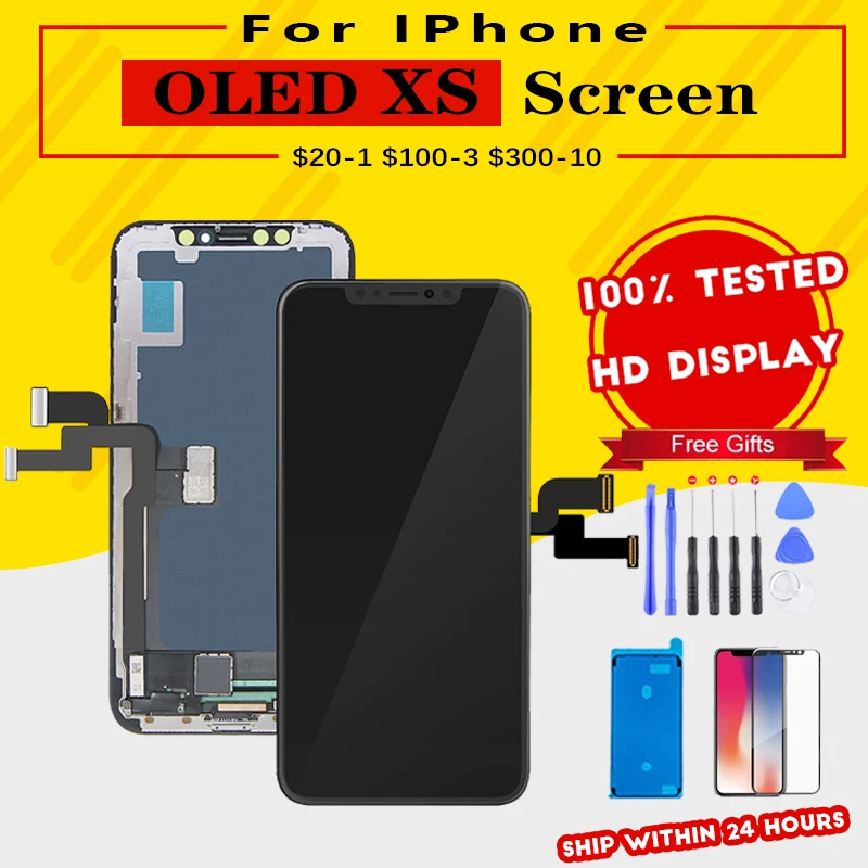 

5.8" OLED Display For iPhone XS Incell Screen Replacement Digitizer Assembly LCD Display,3D Touch True Tone TFT For iphone xs